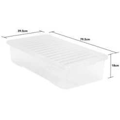 B&M Jumbo Underbed Storage Box With Lid 42L - Clear -Home Living Deals Store 257918 42l jumbo underbed storage box with lid clear 3