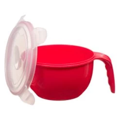 B&M Microwavable Food Bowl With Handle -Home Living Deals Store 289950 Microwavable Food Bowl with Handle red 21
