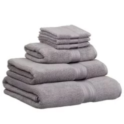 B&M Signature Zero Twist Hand Towel - Grey -Home Living Deals Store 3172653 317254 317255 317256 Signature Zero Twist grey towels