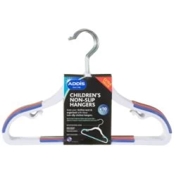 B&M Addis Children's Non-Slip Hangers 10pk - Multi Colour