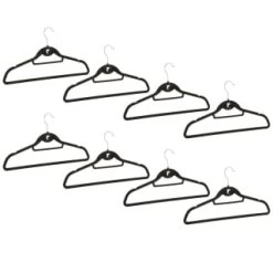 B&M Pure Velvet Hangers 8pk - Black -Home Living Deals Store 333534 8pk velvet hangers black group