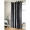 B&M Charcoal Jasmine Sparkle Velvet Eyelet Curtains 90 X 90"