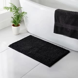 B&M Signature Microfibre Noodle Bath Mat - Black 1 B&M Signature Microfibre Noodle Bath Mat - Black