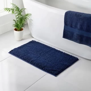 B&M Signature Microfibre Noodle Bath Mat - Navy 1 B&M Signature Microfibre Noodle Bath Mat - Navy
