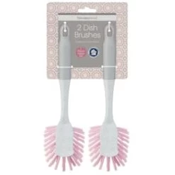 B&M Dish Brushes 2pk - Blush -Home Living Deals Store 345628 2 printed dish brushes blush 3