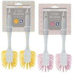 B&M Dish Brushes 2pk - Blush -Home Living Deals Store 345628 2 printed dish brushes group
