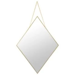 B&M Diamond Hanging Mirror - Gold