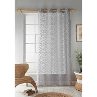 Diamond Tufted All Over Voile 55 X 90" - Grey 1 Diamond Tufted All Over Voile 55 X 90" - Grey