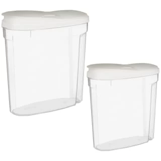 B&M Cereal Storage Container Set 2pk - White 1 B&M Cereal Storage Container Set 2pk - White