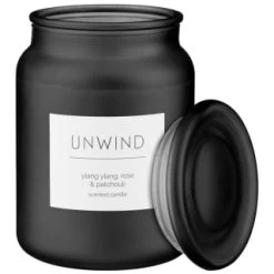 B&M Large Spa Scented Candle - Black - Unwind -Home Living Deals Store 368680 large spa candle unwind 5