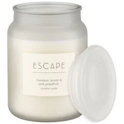 B&M Large Spa Scented Candle - White - Escape -Home Living Deals Store 368691 large spa candle escape 3