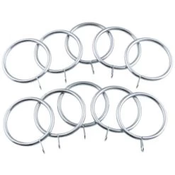 B&M Metal Curtain Rings 10pk - Shiny Nickle