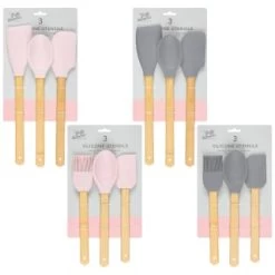 B&M Betty Winters Silicone Utensils 3pk - Grey -Home Living Deals Store 369971 369972 3pk betty winters silicone utensils main