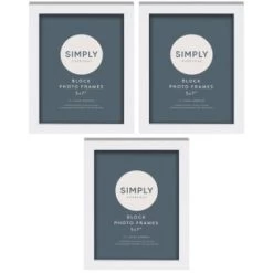 Simply Everyday 5 X 7" Block Frames 3pk - White