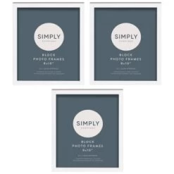 Simply Everyday 8 X 10" Block Frames 3pk - White