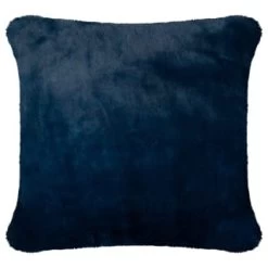 B&M Navy Aspen Faux Fur Cushion