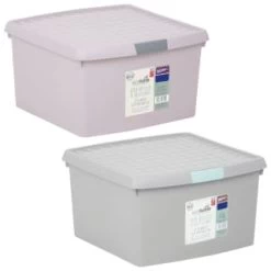B&M Waffle Clip Box 25.5L - Grey -Home Living Deals Store 375471 375472 25 5l waffle clip box group