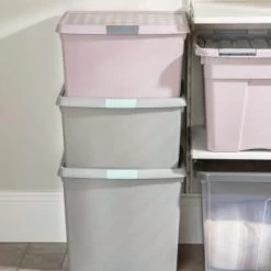 B&M Waffle Clip Box 25.5L - Blush -Home Living Deals Store 375471 blush 25 5l waffle clip box 6