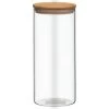 Glass Cannister With Airtight Bamboo Lid - Large