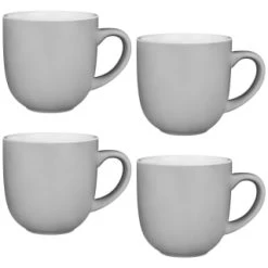 Home Living Deals Store 16 Simply Everyday Gloss Mugs 4pk - Grey