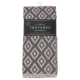 B&M Grey Textured Tea Towels 3pk 1 B&M Grey Textured Tea Towels 3pk