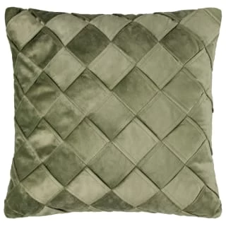 B&M Basket Weave Velvet Cushion - Sage 1 B&M Basket Weave Velvet Cushion - Sage