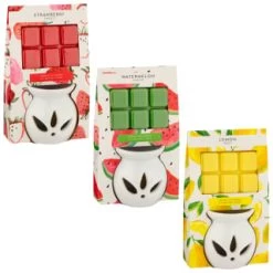 B&M Oil Burner & Wax Melt Set - Watermelon -Home Living Deals Store 380472 380475 380478 oil burner wax melt set group