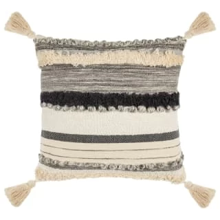 B&M Esme Stripe Woven Cushion - Mono 1 B&M Esme Stripe Woven Cushion - Mono