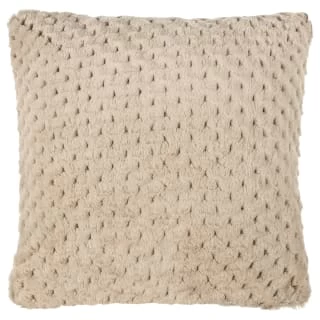 B&M Waffle Faux Fur Cushion - Natural 1 B&M Waffle Faux Fur Cushion - Natural