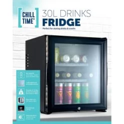 B&M Chill Time Mini Bar Fridge 30L -Home Living Deals Store 381810 chill time 30l drinks fridge 4