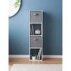 Lokken Tall 4 Cube Storage Unit With 2 Baskets - White