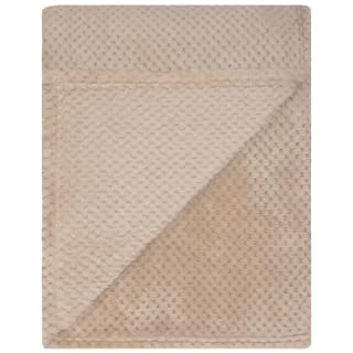 B&M Supersoft Waffle Throw - Stone 2 B&M Supersoft Waffle Throw - Stone - Image 2