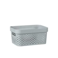 B&M Medium Rectangular Spot Storage Basket - Grey