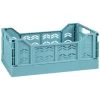 Midi Stacking Fold Flat Crate 30.6 X 20.5 X 12.6cm - Teal