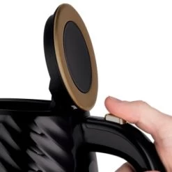 Russell Hobbs Groove Kettle 1.7L - Black & Gold -Home Living Deals Store 386647 russell hobbs groove black and gold kettle 2