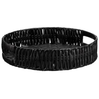 B&M Black Woven Tray 1 B&M Black Woven Tray