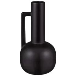 B&M Black Ceramic Vase