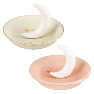 B&M Moon Trinket Dish - Green 2 B&M Moon Trinket Dish - Green - Image 2