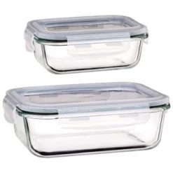 B&M Small Eco Glass Clip Lock Food Container 9 B&M Small Eco Glass Clip Lock Food Container -Home Living Deals Store 388506 388507 glass clip lock food container group