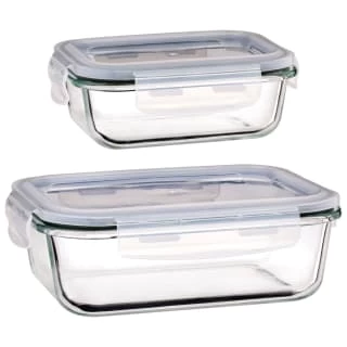 B&M Small Eco Glass Clip Lock Food Container 5 B&M Small Eco Glass Clip Lock Food Container - Image 5