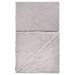 B&M Cosy At Home Silver Teddy Throw 3 B&M Cosy At Home Silver Teddy Throw - Image 3