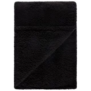 Simply Everyday Teddy Rolled Throw - Black 5 Simply Everyday Teddy Rolled Throw - Black - Image 5