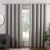 B&M Colorado Hopsack Fully Lined Silver Eyelet Curtains 46 X 54"