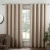 B&M Colorado Hopsack Fully Lined Cream Eyelet Curtains 90 X 90"