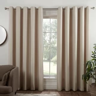 B&M Colorado Hopsack Fully Lined Cream Eyelet Curtains 66 X 90" 1 B&M Colorado Hopsack Fully Lined Cream Eyelet Curtains 66 X 90"