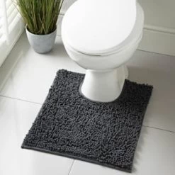 B&M Signature Noodle Pedestal Mat - Charcoal