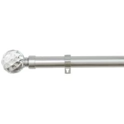 B&M Shiny Nickle Gem Curtain Pole 70 - 120cm