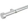 B&M Shiny Nickle Stud End Curtain Pole 120 - 220cm