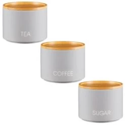 B&M Stackable Tea Coffee Sugar Storage Jars 3pk 6 B&M Stackable Tea Coffee Sugar Storage Jars 3pk -Home Living Deals Store 390366 3pk stackable storage jars 2