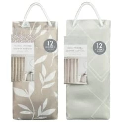 Grey Geo Printed Shower Curtain -Home Living Deals Store 390588 printed shower curtain grey group